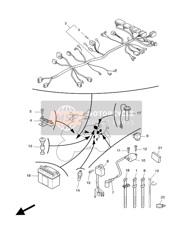 29U819509300, Relais Complet, Yamaha, 4